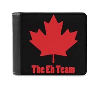 Canada Eh Team Maple Printed Bifold Wallet with Hidden Compartments Pocket Money and Credit Card Holder for Men Women
