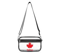 Canada Eh Team Maple Women's Clear Crossbody Bag Fashion Purses Small Shoulder Handbags, Stadium Approved