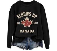 Canada Elbows Up Sweatshirt, Est. 1867 Elbows Up Sweatshirt Black