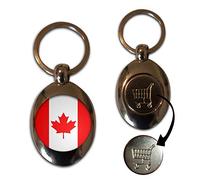 Canada Flag - £1/€1 Metal Shopping Coin Token Key Ring