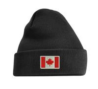 Canada Flag Beanie - Cozy Knit Hat for Adults & Kids with Canadian Flag Design - Unisex Winter Cap for All Ages (UK, Age, One Size, Kids, Navy)