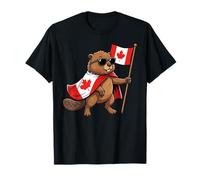 Canada Flag Beaver Men Women Kids Funny Canadian T-Shirt