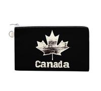 Canada Flag Canadian Day Coin Purse Small Wallets with Zippered Key Ring Cute Wallet