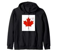 Canada Flag Canadian Heart Proud Heritage National Day Maple Zip Hoodie