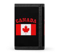 Canada Flag Canadian Maple Leaf Trifold Wallet Front Pocket With Money Credit Card Holder Slot Large Capacity For Travel Work