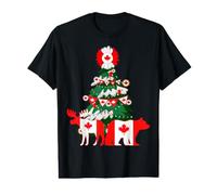 Canada Flag Canadian Ugly Christmas Sweater Xmas Tree Love Value Graphic T-Shirt