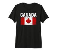 Canada Flag Distressed Premium T-Shirt