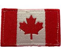 Canada Flag Embroidered Patch Parent (Hook-Loop, Red & White, 5x3)