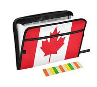 Canada Flag Expanding File Folder Document Organizer, 13 Pockets A4 Size Expandable Filing Folders for Business Office School