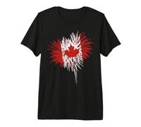 Canada Flag Fireworks s Abstract Graphic s Canadian Heart Premium T-Shirt
