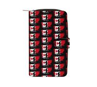 Canada Flag Fishing Canadian Long Zippered Pouch Slim Clutch Organizer Purse Money and Credit Card Holder for Men Women