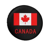 Canada Flag Funny Spare Wheel Cover Universal Tire Covers Waterproof Tyre Protectors for Travel Trailer Truck SUV