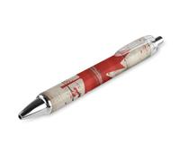 Canada Flag Grunge Wood Printed Retractable Ballpoint Pen Blue Ball Pens 0.5mm Point for Work And Office Writing