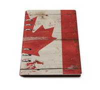 Canada Flag Grunge Wood Refillable Notebook for Work Study