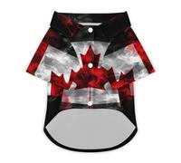 Canada Flag Hawaii Shirt Print Dog Clothes T-Shirt Beach for Puppy Cat 2XL