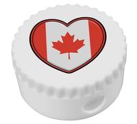 'Canada Flag Heart' Compact Pencil Sharpener (PS00035448)