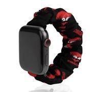 Canada Flag Heart Moose Scrunchie Watch Bands Soft Elastic Replacement Wristband Compatible with Apple Watch 38mm/40mm