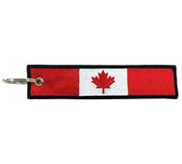 Canada Flag Key Chain, 100% Embroidered, Red, White, Universal