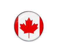 Canada Flag Lapel Pin Maple Leaf Brooch Badge Patriotic Canadian National Souvenir For Men Women (White, 3x3cm)