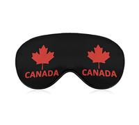 Canada Flag Maple Funny Sleep Eye Mask Soft Blindfold Eye Cover with Adjustable Strap Night Eyeshade for Men Women