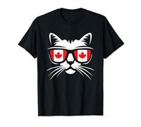 Canada Flag Maple Leaf Proud Canadian Cat T-Shirt