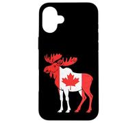 Canada Flag Moose Case for iPhone 16 Plus