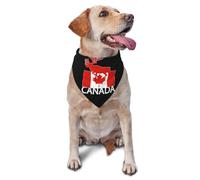 Canada Flag Moose Maple Leaf Dog Bandana Pet Triangle Scarf Cats Bibs Adjustable Pets Kerchief 11.8X27.5 Inch