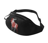 Canada Flag Moose Waist Bag Men's and Women's Adjustable Travel Chest Pack Outdoor Running Waist Bag