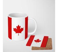 Canada Flag Mug - Canadian Maple Leaf Coffee Cup or Tea Cup - Patriotic Gift for Canada Day, Veterans & Sports Fans - Canadian Pride Kitchen & Home Decor