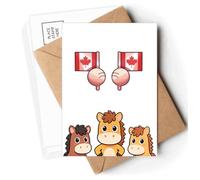 Canada Flag North America Postcards Envelopes Cards Mailing Year Horse