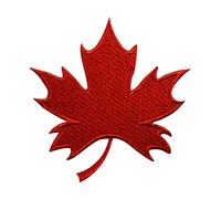 Canada Flag Patch, Maple Patch, Red Maple Leaf patcEmbroidered Iron on Sew on Patch Badge for Clothes etc. 7.5cm