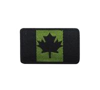 Canada Flag Patches Tactical Tags Canadian Maple Leaf Embroidered Patch Morale National Emblem Shoulder Sew On Embroider for Travel Backpack Jackets Hats Team Uniform (Green-1)
