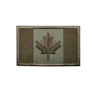Canada Flag Patches Tactical Tags Canadian Maple Leaf Embroidered Patch Morale National Emblem Shoulder Sew On Embroider for Travel Backpack Jackets Hats Team Uniform (Green)