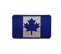 Canada Flag Patches Tactical Tags Canadian Maple Leaf Embroidered Patch Morale National Emblem Shoulder Sew On Embroider for Travel Backpack Jackets Hats Team Uniform (Blue White)