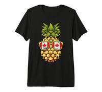 Canada Flag Pineapple Canadian Roots Maple Leaf Premium T-Shirt