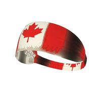 Canada Flag Printing Double-Sided,Unisex Elastic Sports Headband,Ideal As A Gift For Sports-Loving Friends,Family