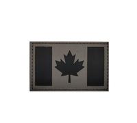 Canada Flag Reflective Patch Canadian Infrared IR Patches Emblem Badges Applique Loop Hook Shoulder Sew on for Clothes Backpack Backing (Gray)