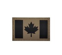 Canada Flag Reflective Patch Canadian Infrared IR Patches Emblem Badges Applique Loop Hook Shoulder Sew on for Clothes Backpack Backing (Brown)