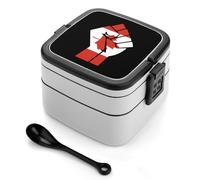 Canada Flag Resist Bento Lunch Box Adults with Compartments Handle Food Containers 1000ml