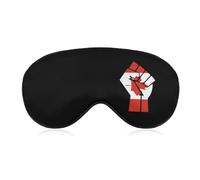 Canada Flag Resist Comfortable Sleep Eye Mask Soft Covers for Sleeping with Adjustable Strap