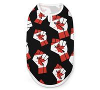 Canada Flag Resist Dog And Cat Clothes Pet Summer Sleeveless T Shirt Basic Vest S