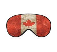 Canada Flag Sleeping Mask with Adjustable Strap Soft Eye Cover Blackout Blindfold for Travel Relax Nap