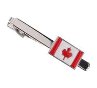 Canada Flag Tie Clip for Men Metal Polished Formal Accessory