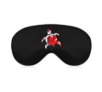 Canada Flag Turtle Eye Mask with Adjustable Strap for Men and Women Night Sleeping Travel Nap