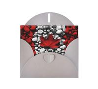 Canada Flag Wallpapers Gray prints Greeting Cards 6x4-inch with Envelope | Perfect for writing greetings and thank-you notes