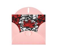 Canada Flag Wallpapers Pink prints Greeting Cards 6x4-inch with Envelope | Perfect for writing greetings and thank-you notes