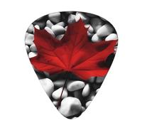 Canada Flag Wallpapers Print Guitar Picks, 12 Pcs Guitar Plectrums Celluloid Pick Classical Triangle Picks for Acoustic, Electric, Bass Guitar including 0.46mm 0.71mm 0.96mm