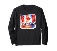 Canada Flag with a Little Blue Long Sleeve T-Shirt