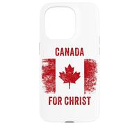 Canada for Christ - Canadian Flag Cross Revival Graphic Case for iPhone 15 Pro