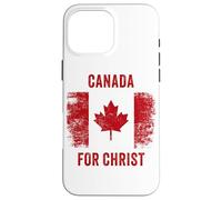 Canada for Christ - Canadian Flag Cross Revival Graphic Case for iPhone 16 Pro Max